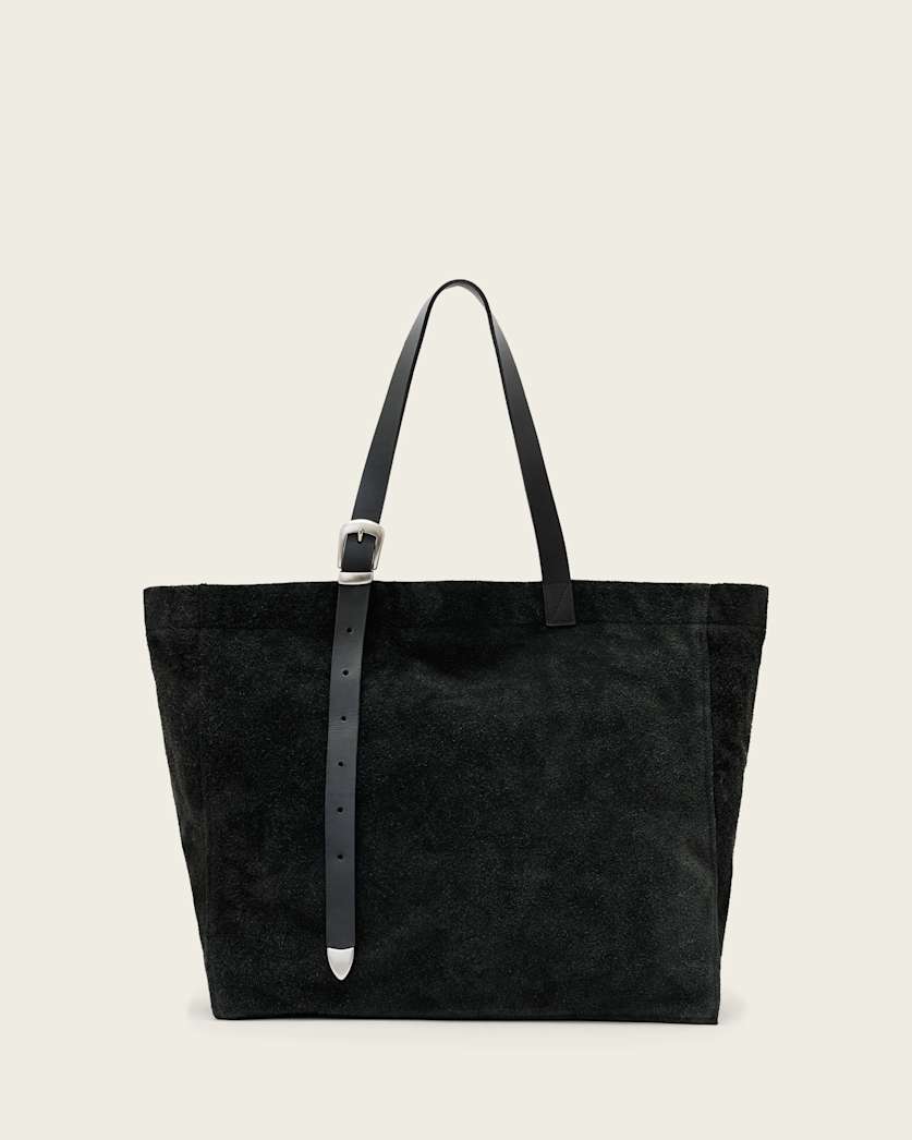 Black תיק צד לגברים/נשים  Haven Suede Tote ALLSAINTS