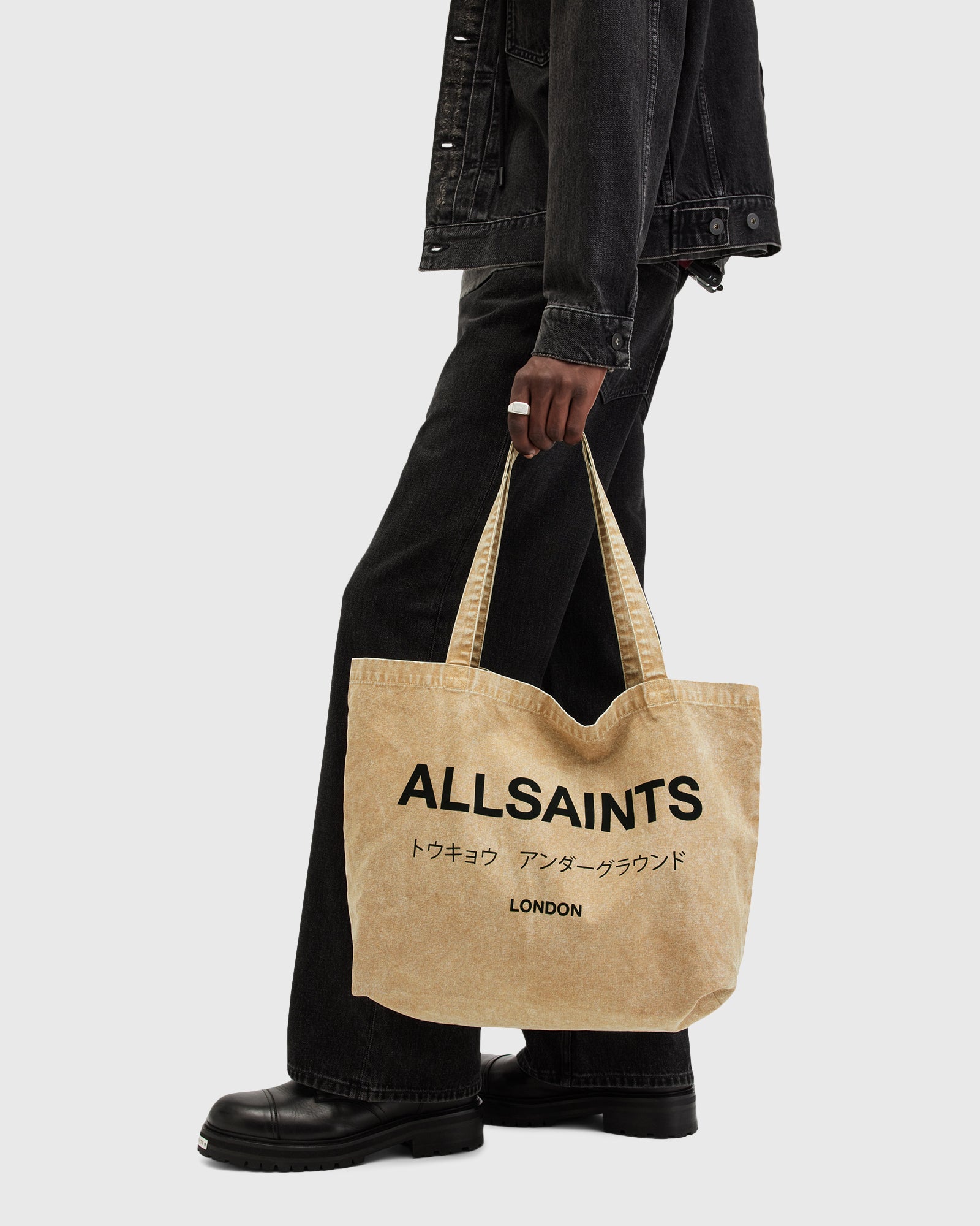 Black תיק צד Underground Acid Wash ALLSAINTS