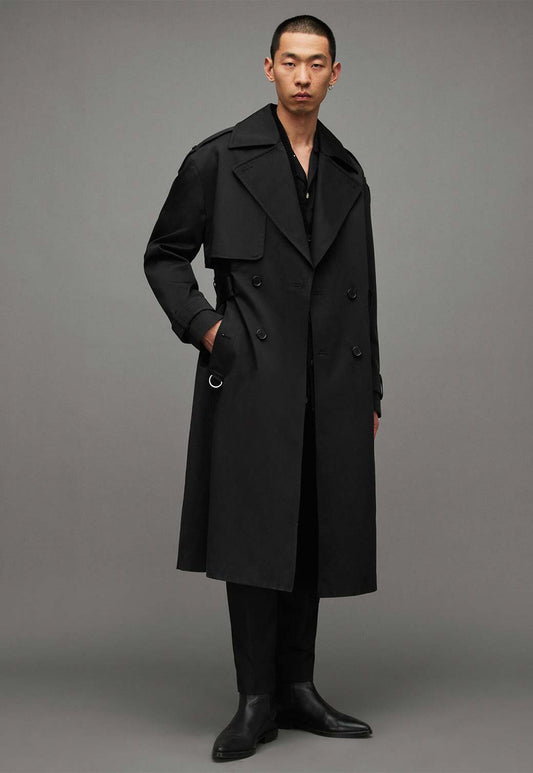 Dim Gray מעיל טרנץ' לגברים Spencer ALLSAINTS