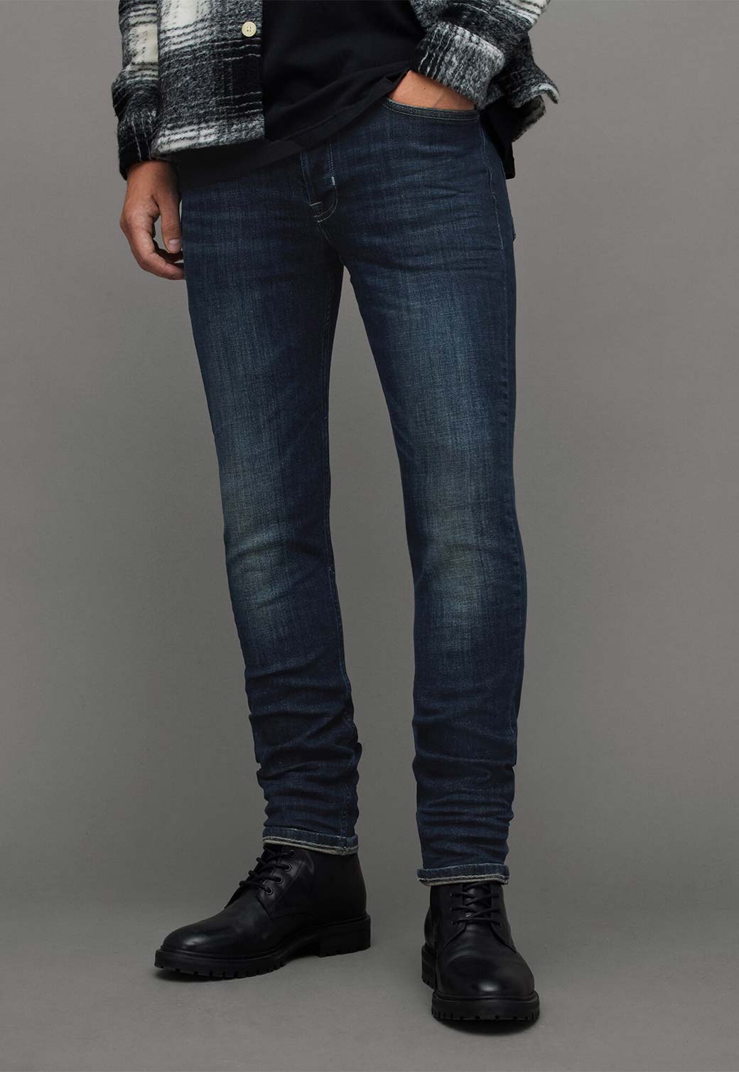 Dim Gray ג'ינס ארוך לגברים Rex ALLSAINTS