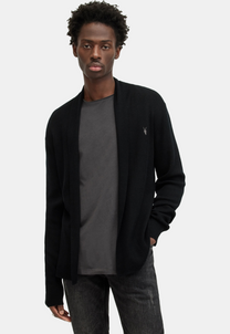 Black קרדיגן לגברים Mode Merino Open Car ALLSAINTS