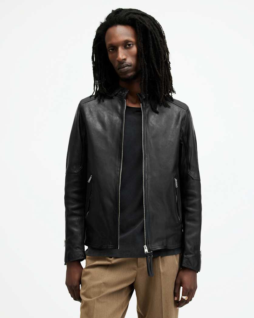 White Smoke ג'קט עור לגברים Biker Jacket ALLSAINTS