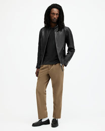 White Smoke ג'קט עור לגברים Biker Jacket ALLSAINTS