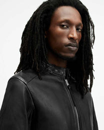 Black ג'קט עור לגברים Biker Jacket ALLSAINTS