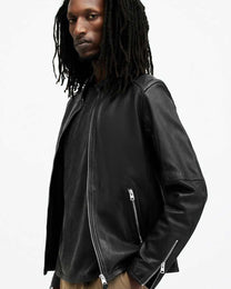 White Smoke ג'קט עור לגברים Biker Jacket ALLSAINTS