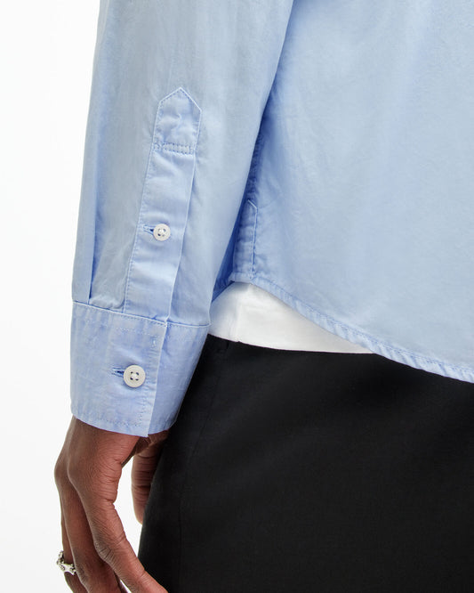 Light Steel Blue חולצה מכופתרת ארוכה לגברים Tahoe ALLSAINTS