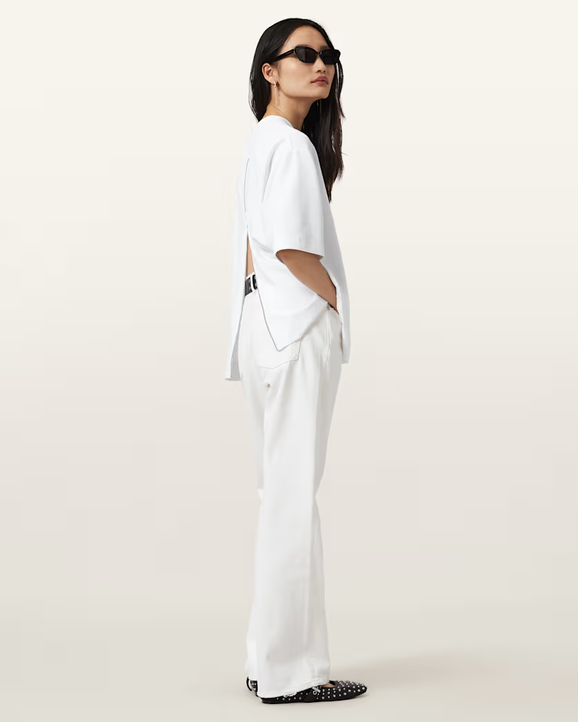 Beige טי שירט קצרה לנשים Dani ALLSAINTS