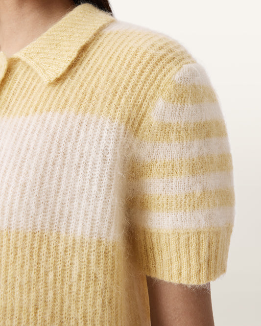 Seashell חולצת פולו קצרה לנשים Clem ALLSAINTS