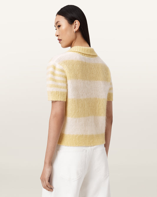 Seashell חולצת פולו קצרה לנשים Clem ALLSAINTS