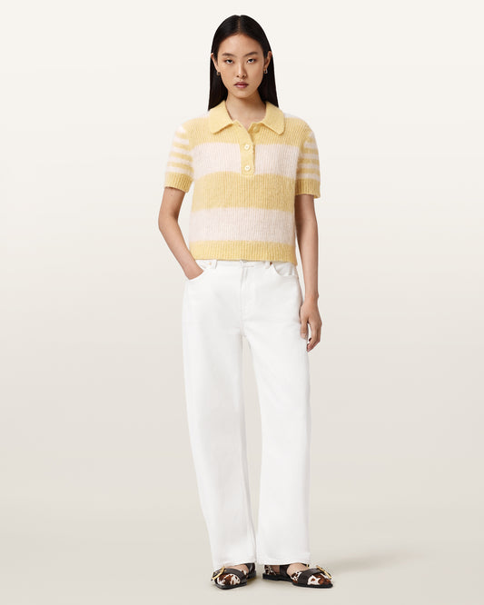 Seashell חולצת פולו קצרה לנשים Clem ALLSAINTS