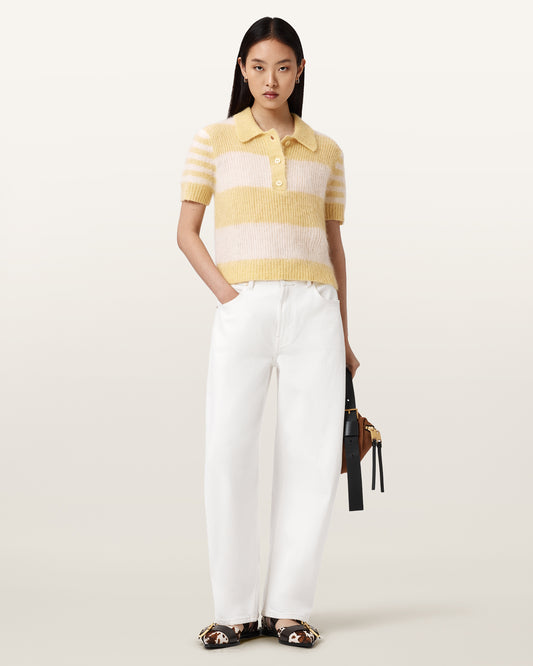 Seashell חולצת פולו קצרה לנשים Clem ALLSAINTS