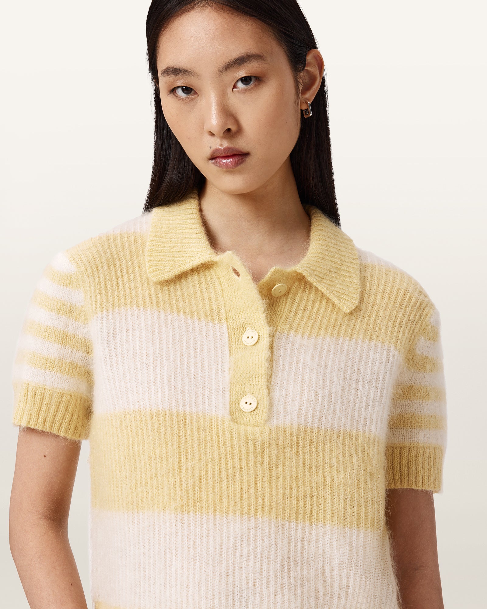 Seashell חולצת פולו קצרה לנשים Clem ALLSAINTS