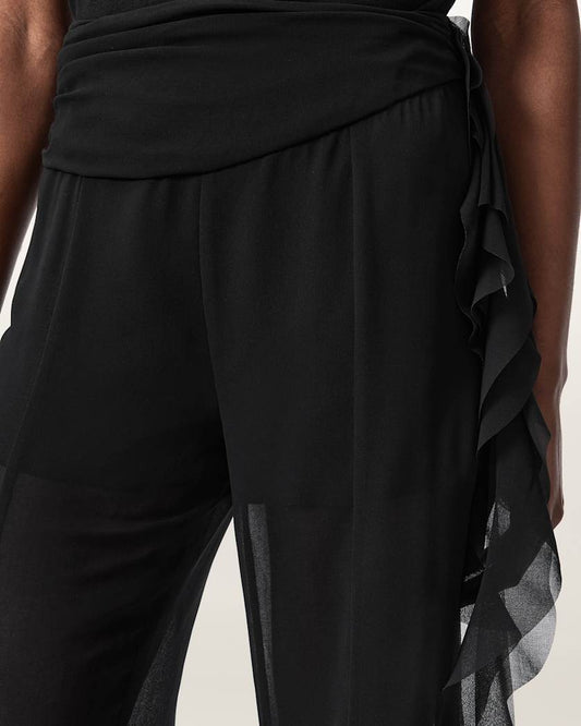 Black מכנסיים ארוכים  מתרחבים לנשים Minna ALLSAINTS