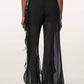 Black מכנסיים ארוכים  מתרחבים לנשים Minna ALLSAINTS