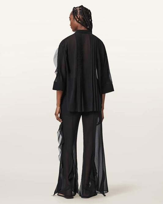 Seashell מכנסיים ארוכים  מתרחבים לנשים Minna ALLSAINTS