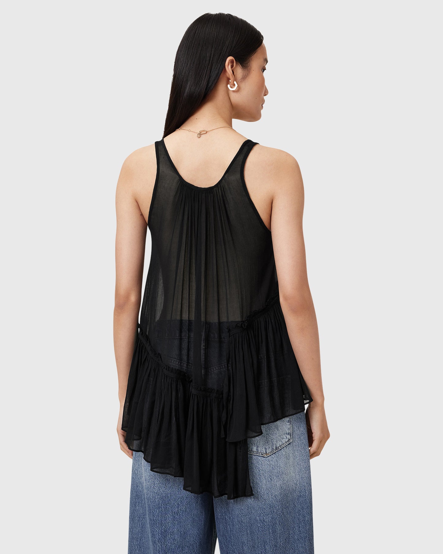 Dark Slate Gray גופיה לנשים Rach ALLSAINTS