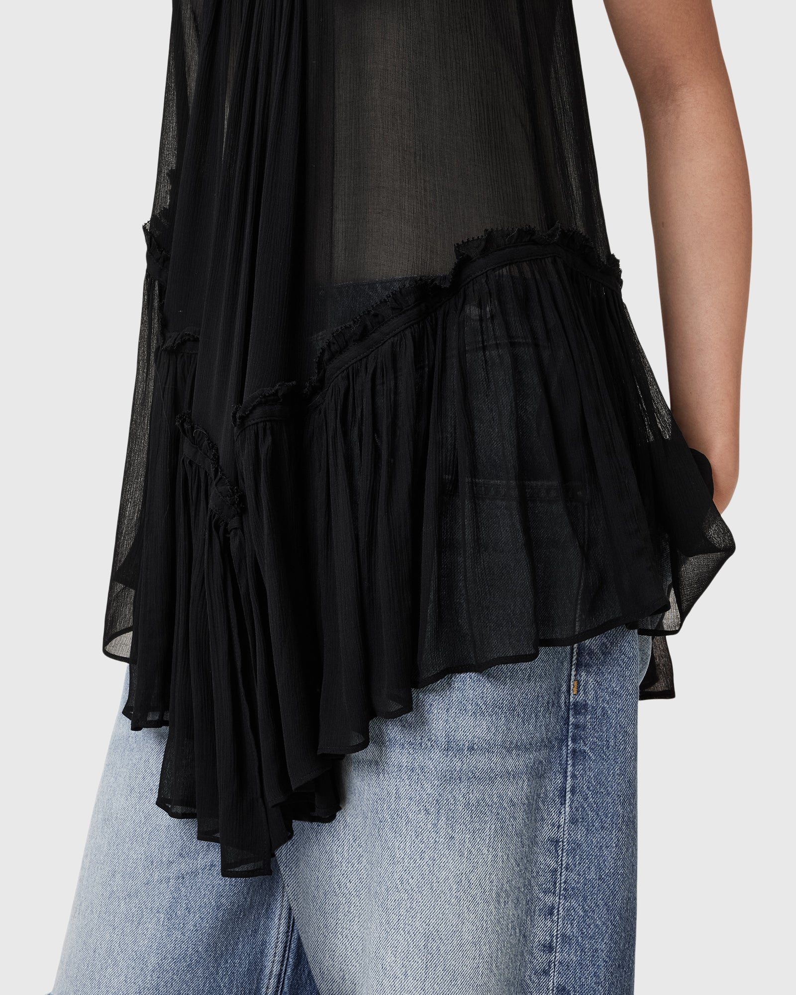 Black גופיה לנשים Rach ALLSAINTS