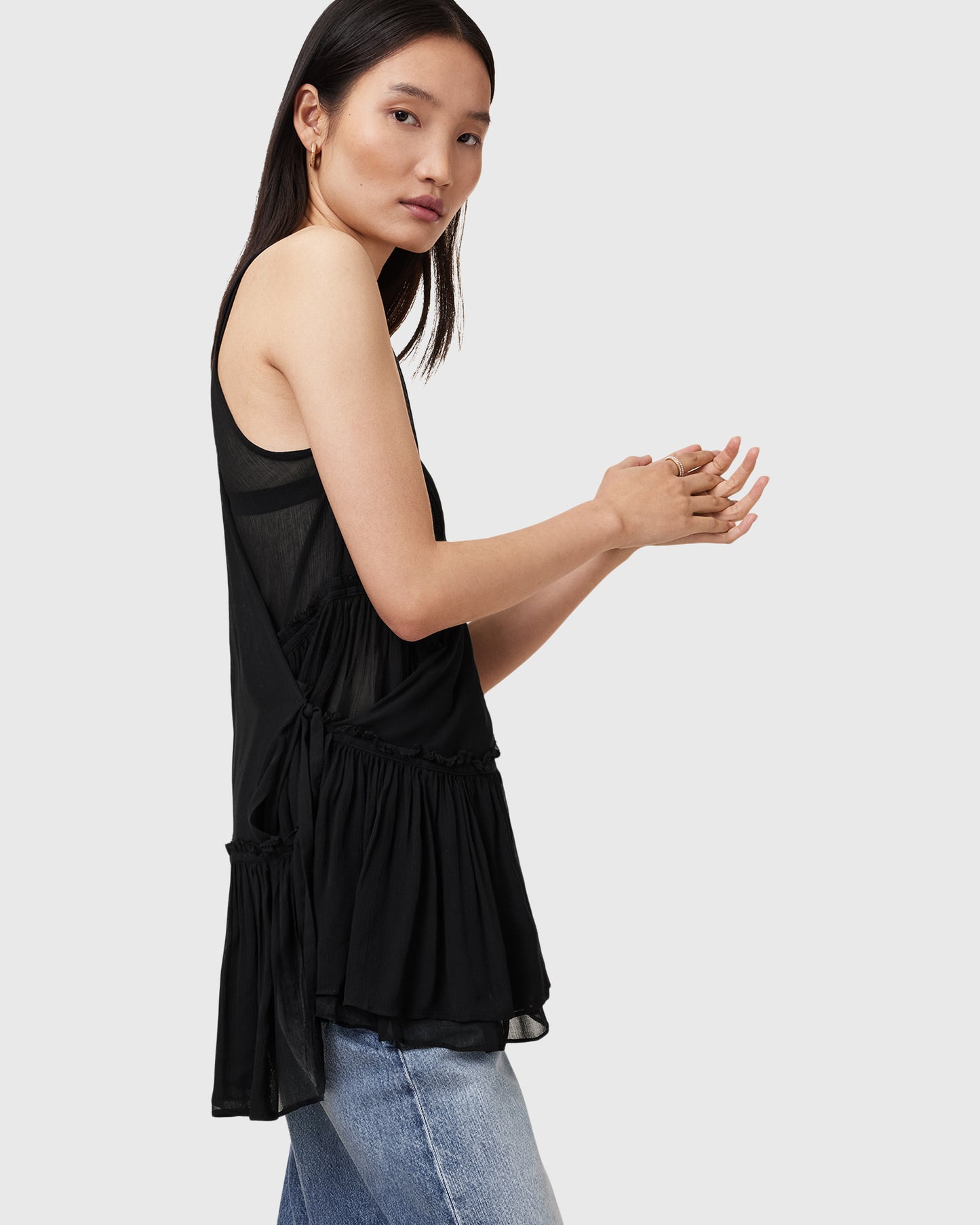 Beige גופיה לנשים Rach ALLSAINTS