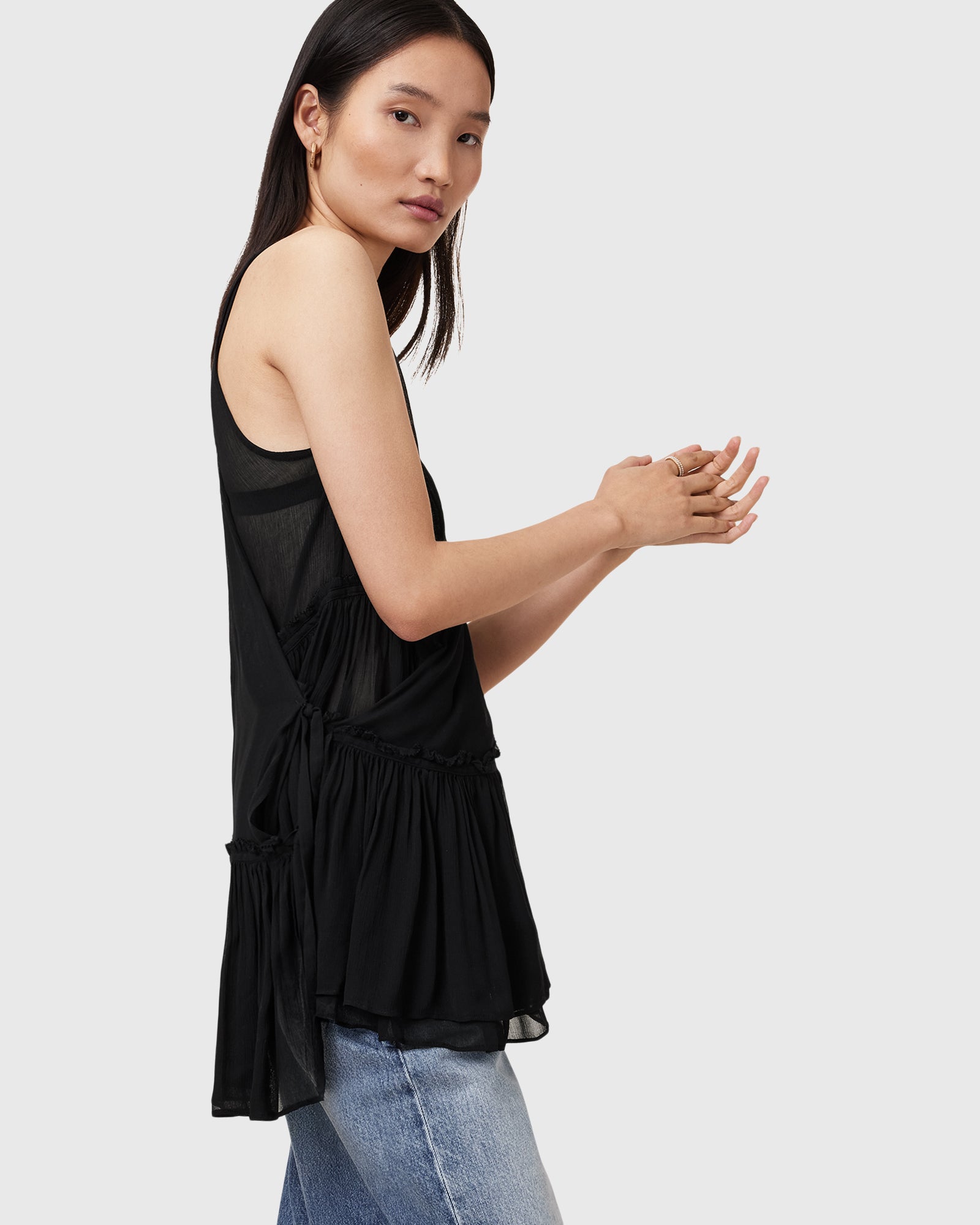 Beige גופיה לנשים Rach ALLSAINTS