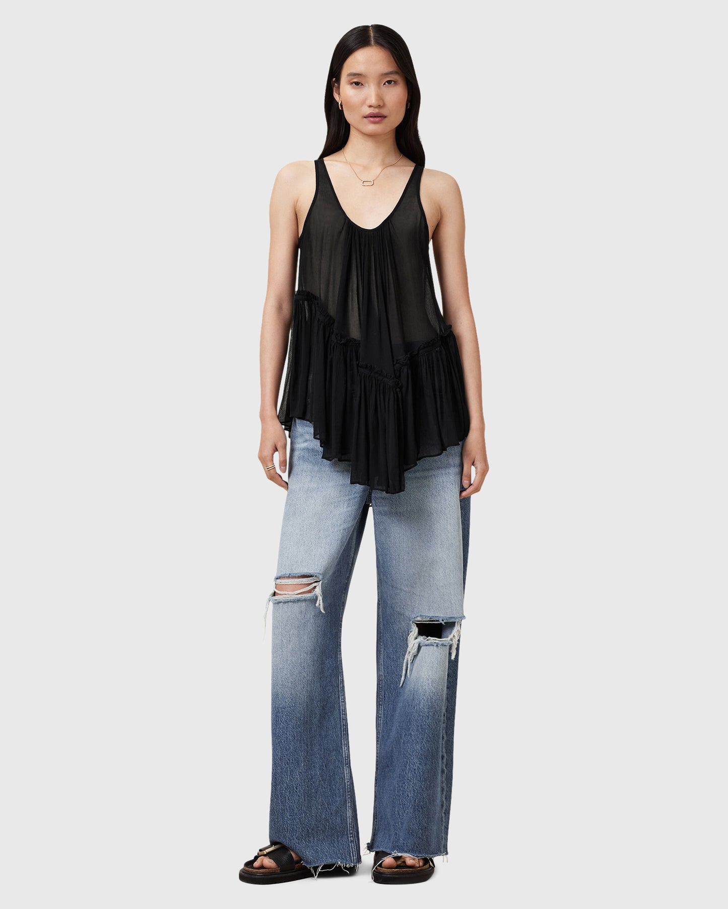 Lavender גופיה לנשים Rach ALLSAINTS