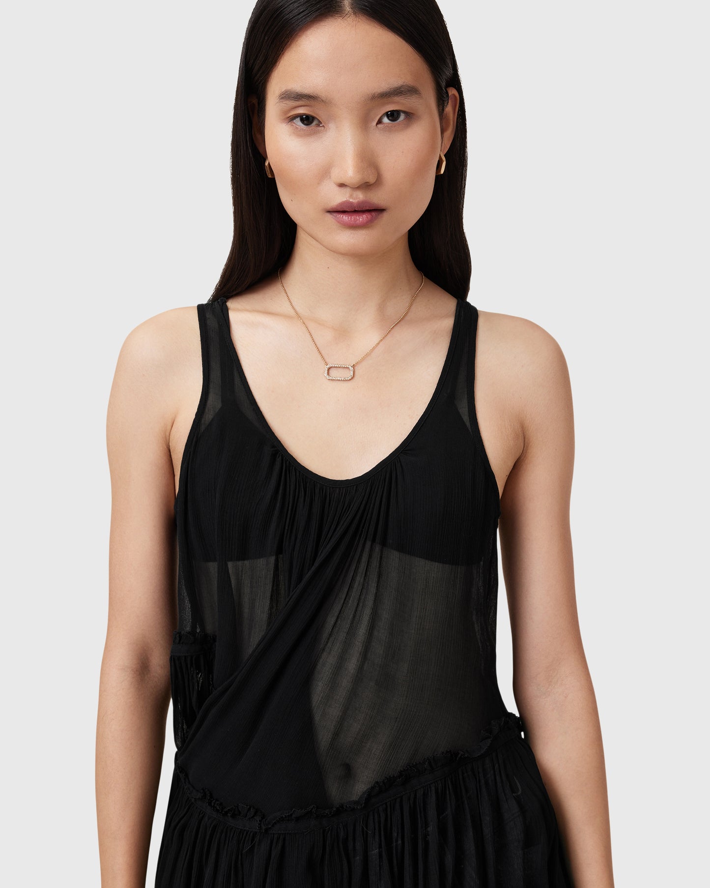 Light Gray גופיה לנשים Rach ALLSAINTS