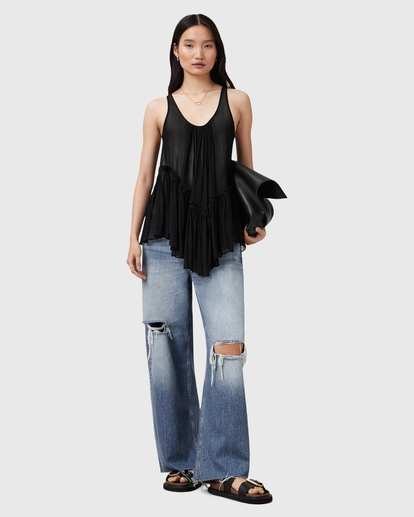 Lavender גופיה לנשים Rach ALLSAINTS