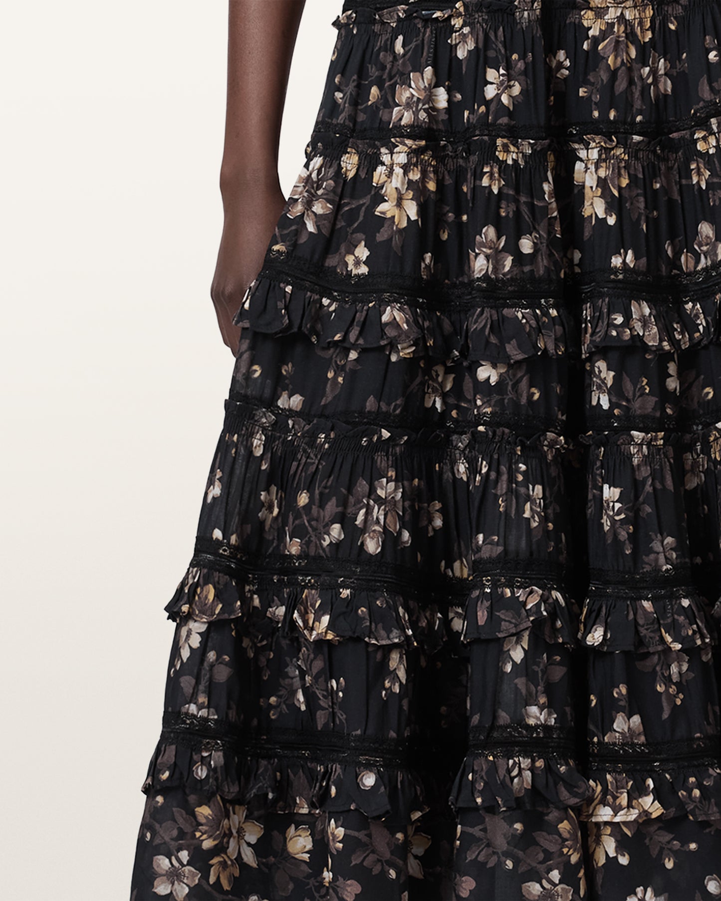 Black חצאית מידי לנשים Talia ALLSAINTS