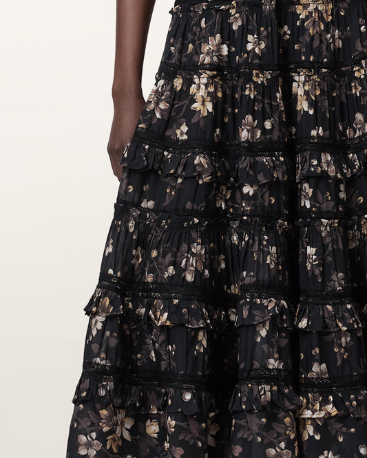 Black חצאית מידי לנשים Talia ALLSAINTS