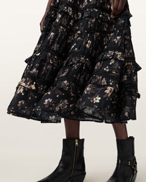 Black חצאית מידי לנשים Talia ALLSAINTS
