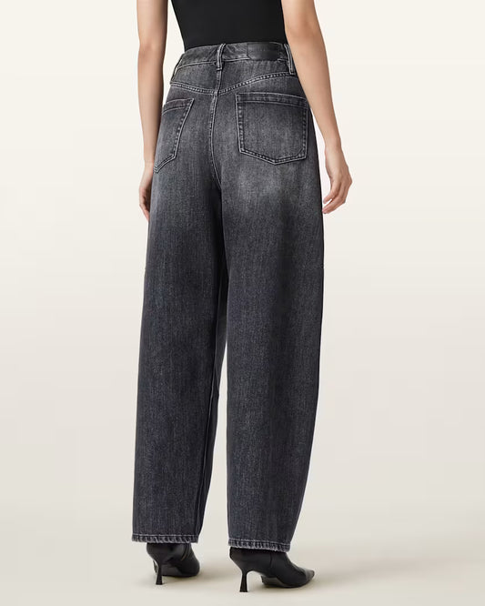 Dark Slate Gray ג'ינס ארוך לנשים Carter – Barrel Leg ALLSAINTS