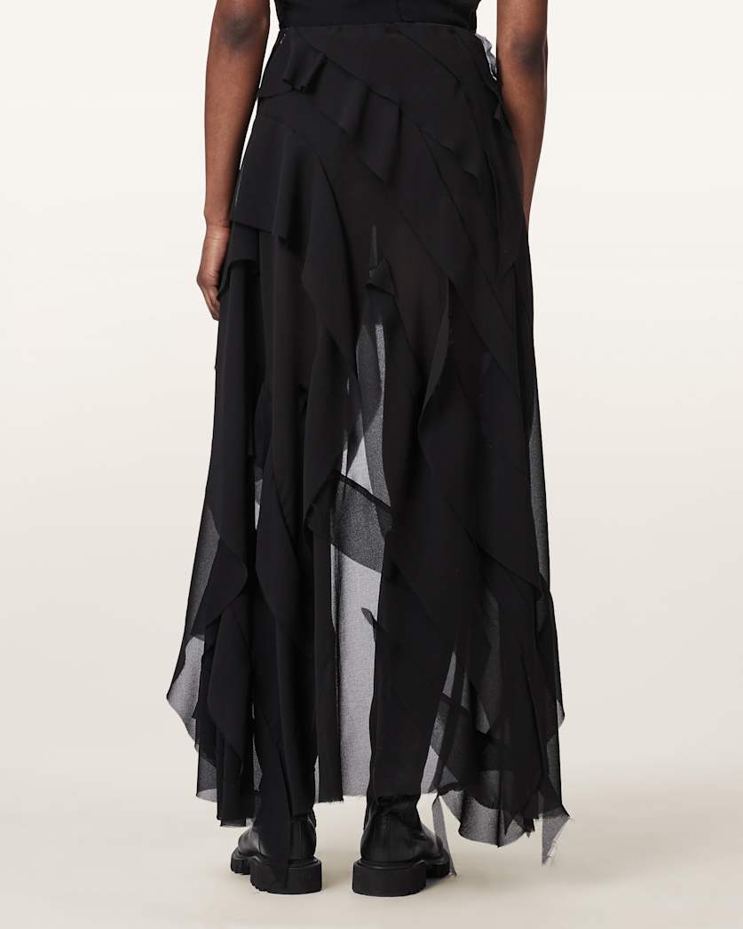 Black חצאית מקסי לנשים Melody ALLSAINTS