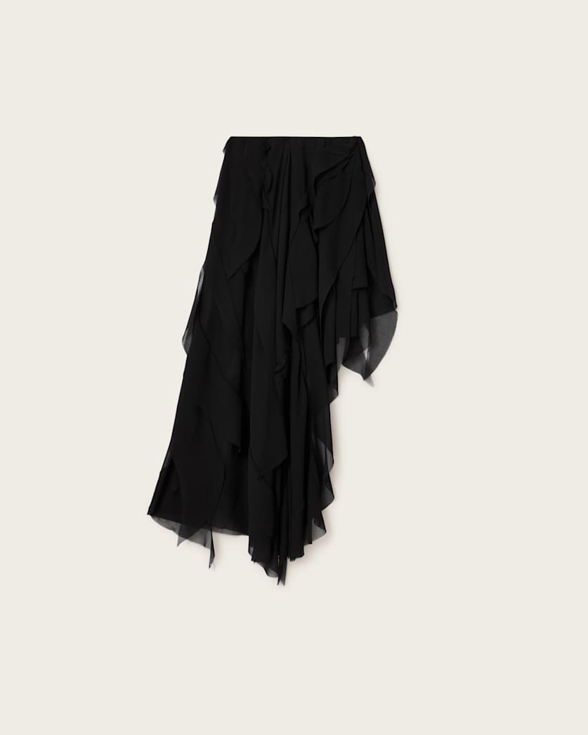 Black חצאית מקסי לנשים Melody ALLSAINTS