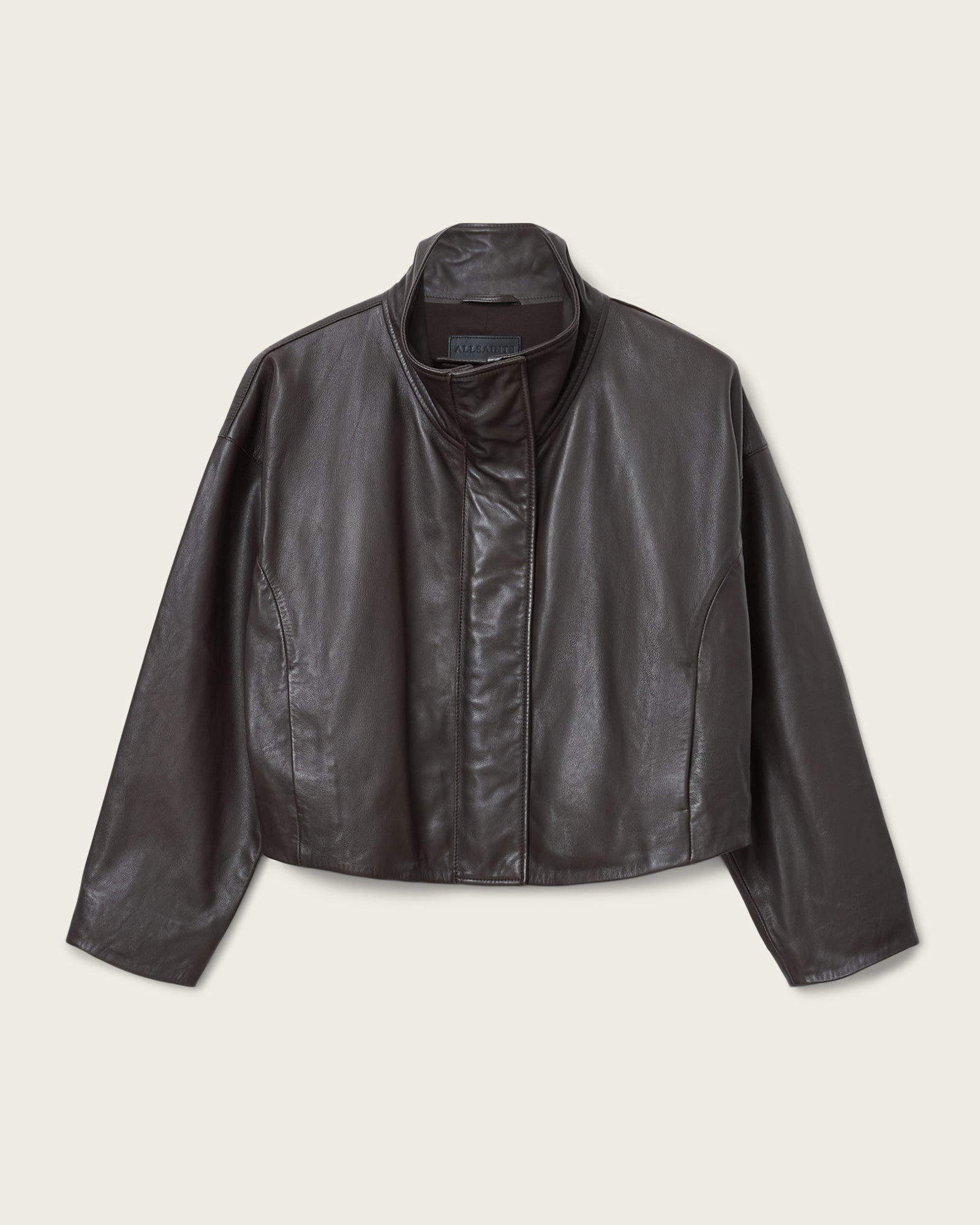 Beige ג'קט עור לנשים Ryder ALLSAINTS