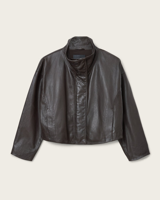 Beige ג'קט עור לנשים Ryder ALLSAINTS