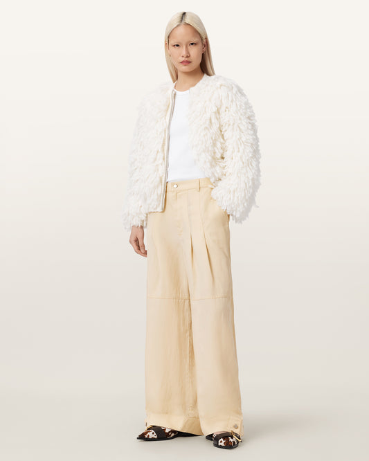 Antique White מכנסיים ארוכים לנשים Sherell ALLSAINTS