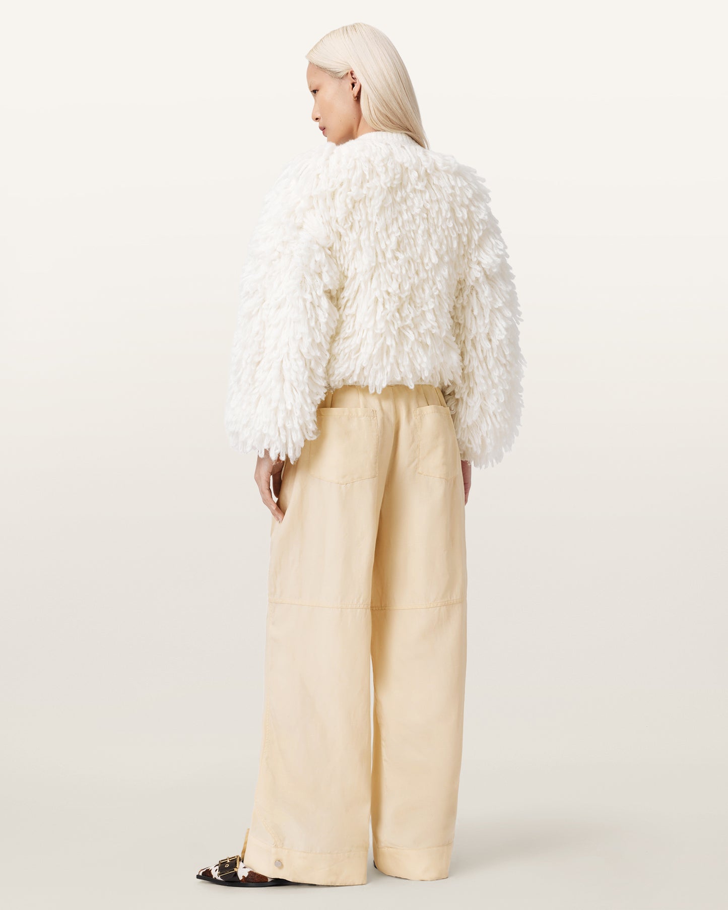 Antique White מכנסיים ארוכים לנשים Sherell ALLSAINTS