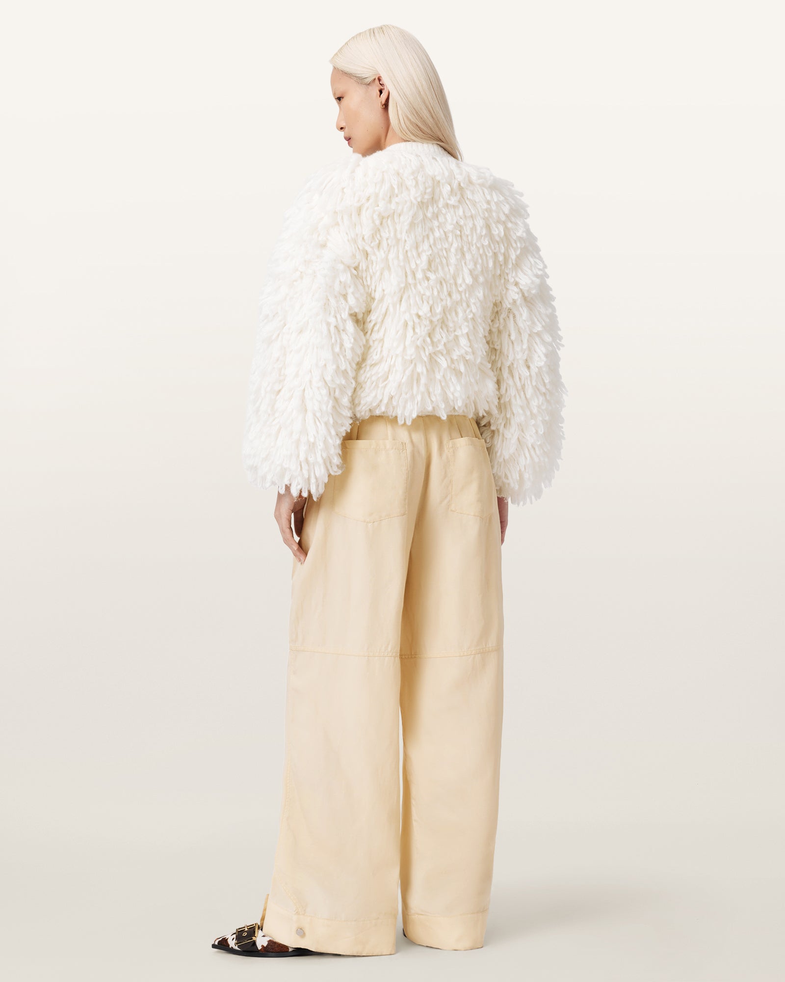 Antique White מכנסיים ארוכים לנשים Sherell ALLSAINTS