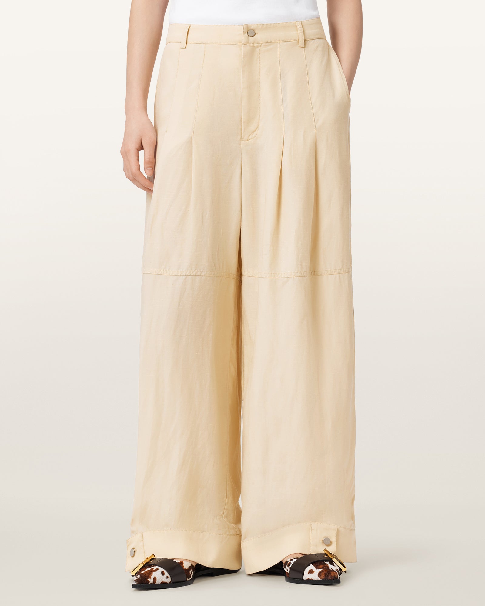 Light Gray מכנסיים ארוכים לנשים Sherell ALLSAINTS