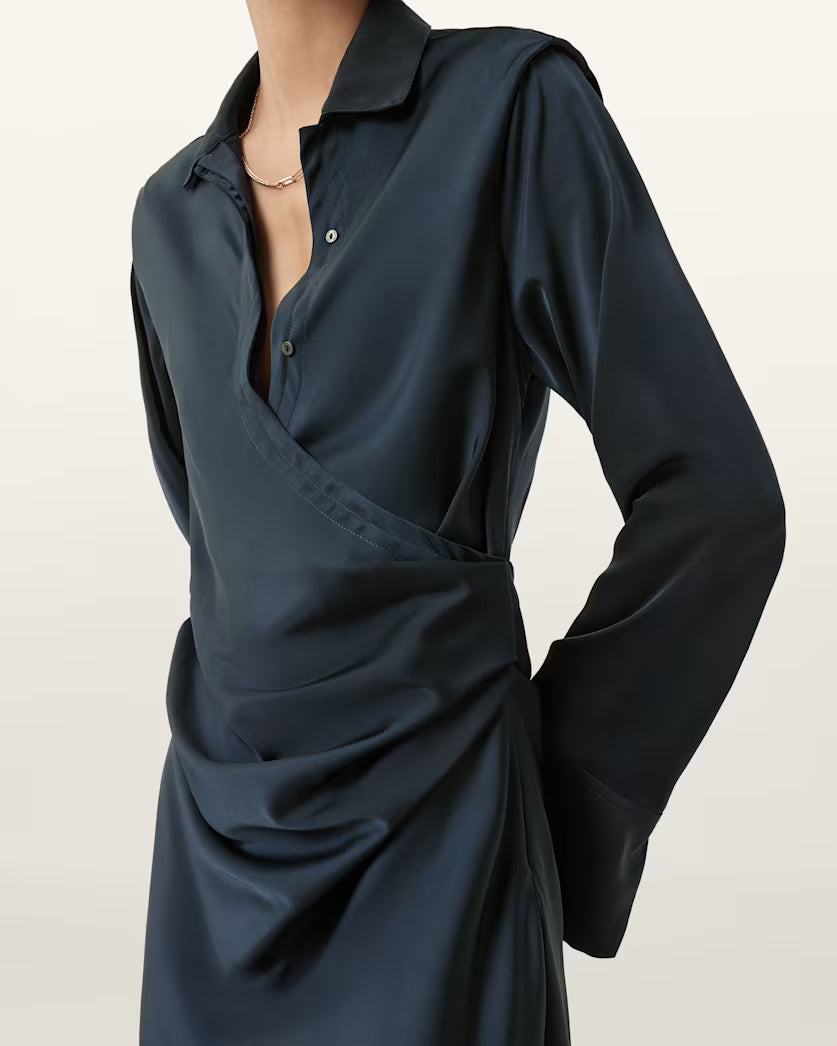 Dark Slate Gray שמלת מיני לנשים Tira ALLSAINTS