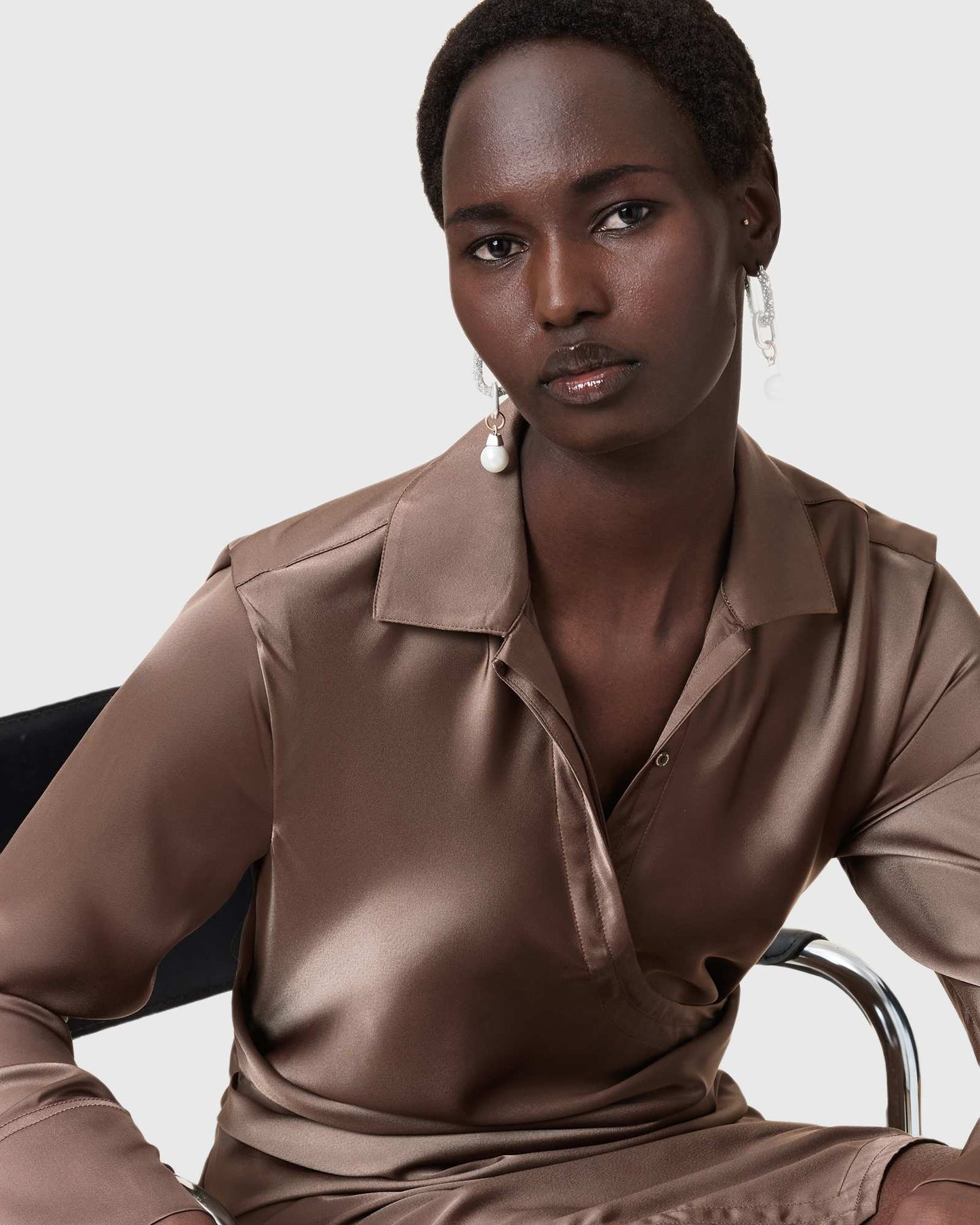 Dark Slate Gray שמלת מיני לנשים Tira ALLSAINTS