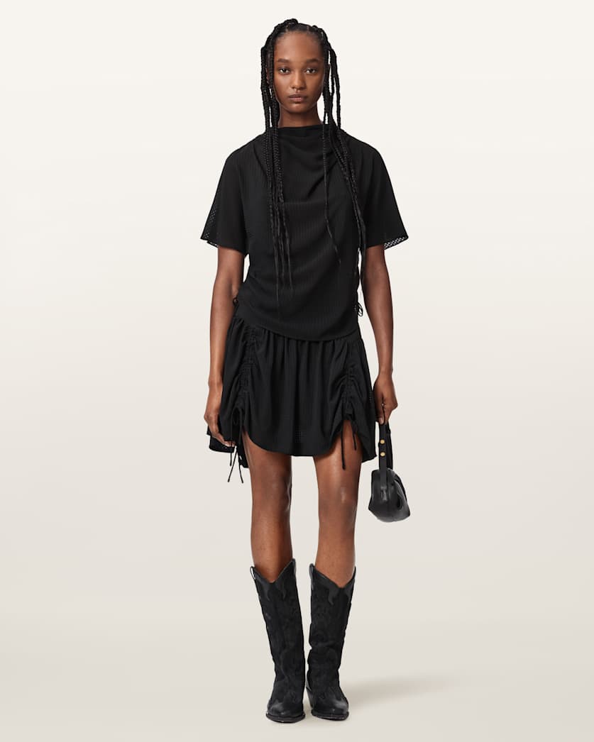 Black חצאית מיני לנשים Aria ALLSAINTS