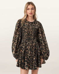 Seashell שמלת מיני לנשים Chia Smocked ALLSAINTS