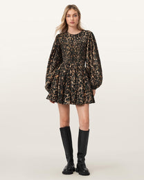 Seashell שמלת מיני לנשים Chia Smocked ALLSAINTS