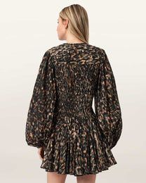 Seashell שמלת מיני לנשים Chia Smocked ALLSAINTS