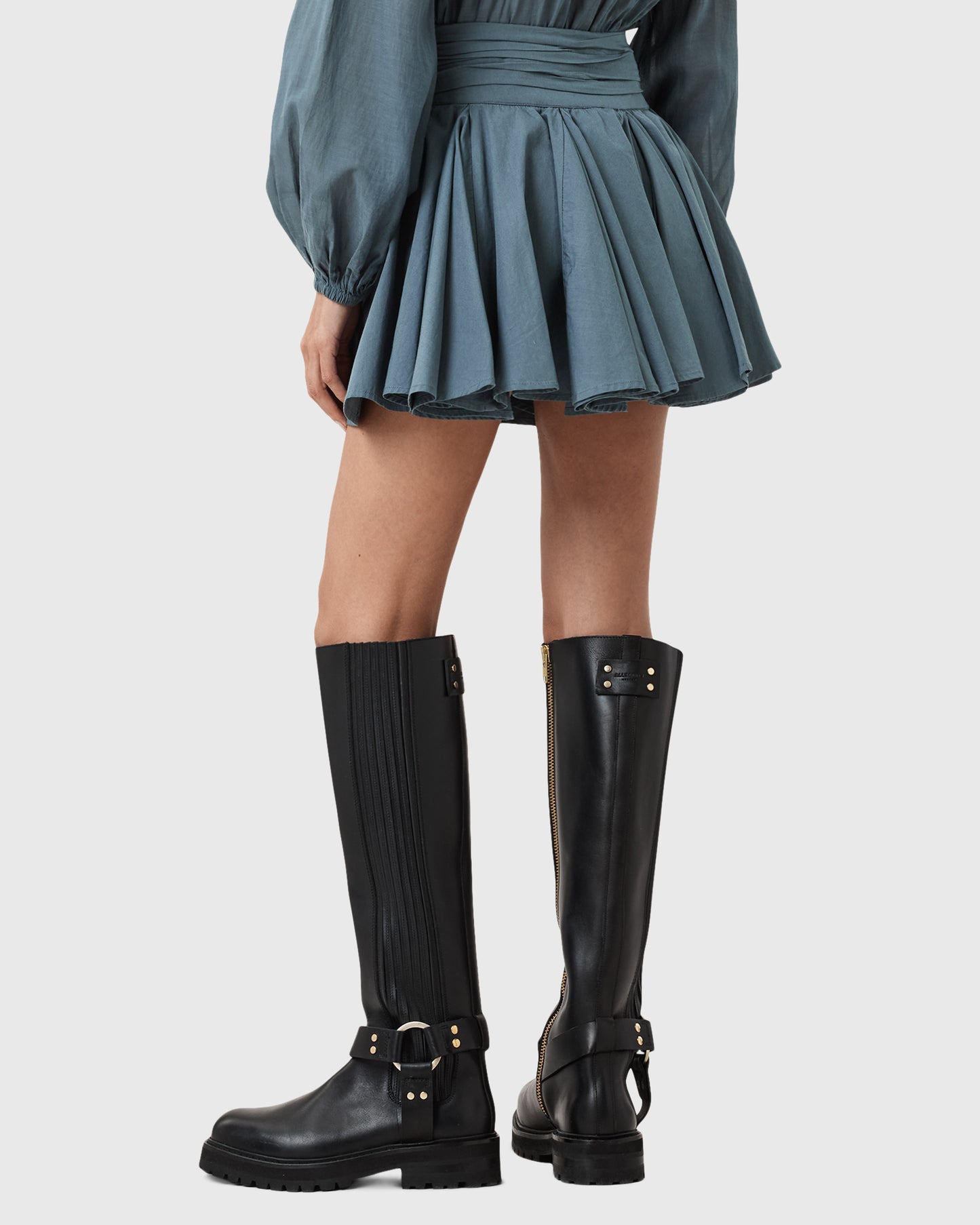 Dark Slate Gray חצאית מיני לנשים Tulip ALLSAINTS