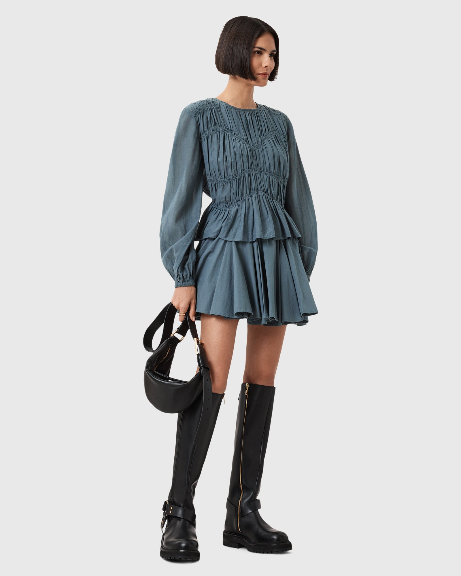 Lavender חצאית מיני לנשים Tulip ALLSAINTS