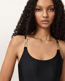Black בגד ים שלם לנשים Essential ALLSAINTS