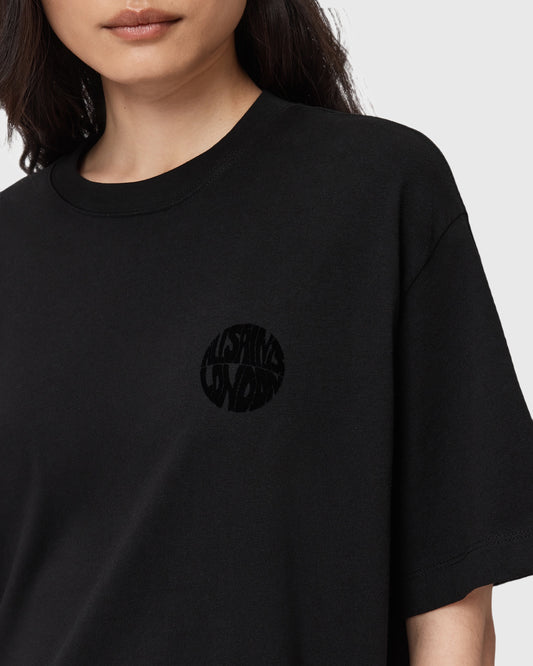 Light Gray טי שירט קצרה לנשים Zanda ALLSAINTS