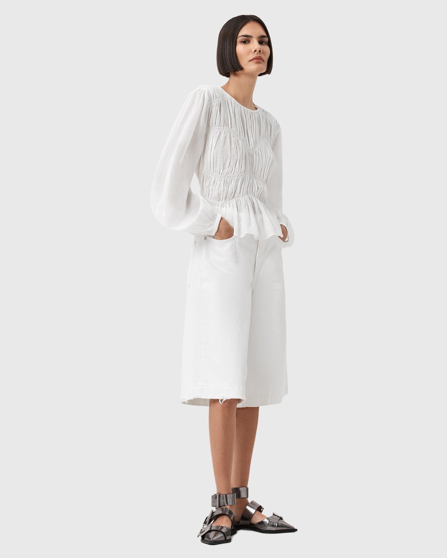 Lavender חולצה ארוכה לנשים Melani ALLSAINTS