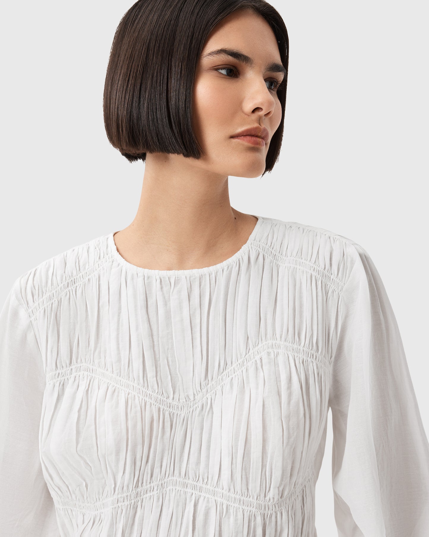 Light Gray חולצה ארוכה לנשים Melani ALLSAINTS